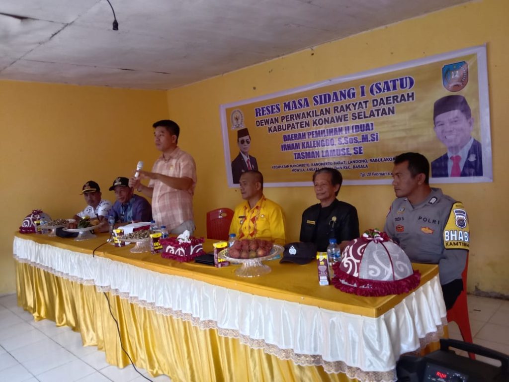 Anggota DPRD Konsel Daerah Pemilihan Dua Gelar Reses di Laikandonga Ranomeeto Barat